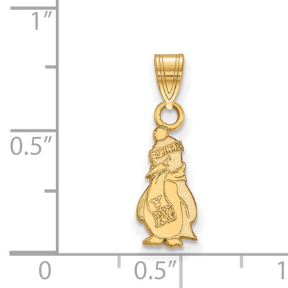 14K Yellow Gold Logoart Youngstown State University Penguin Small Pendant