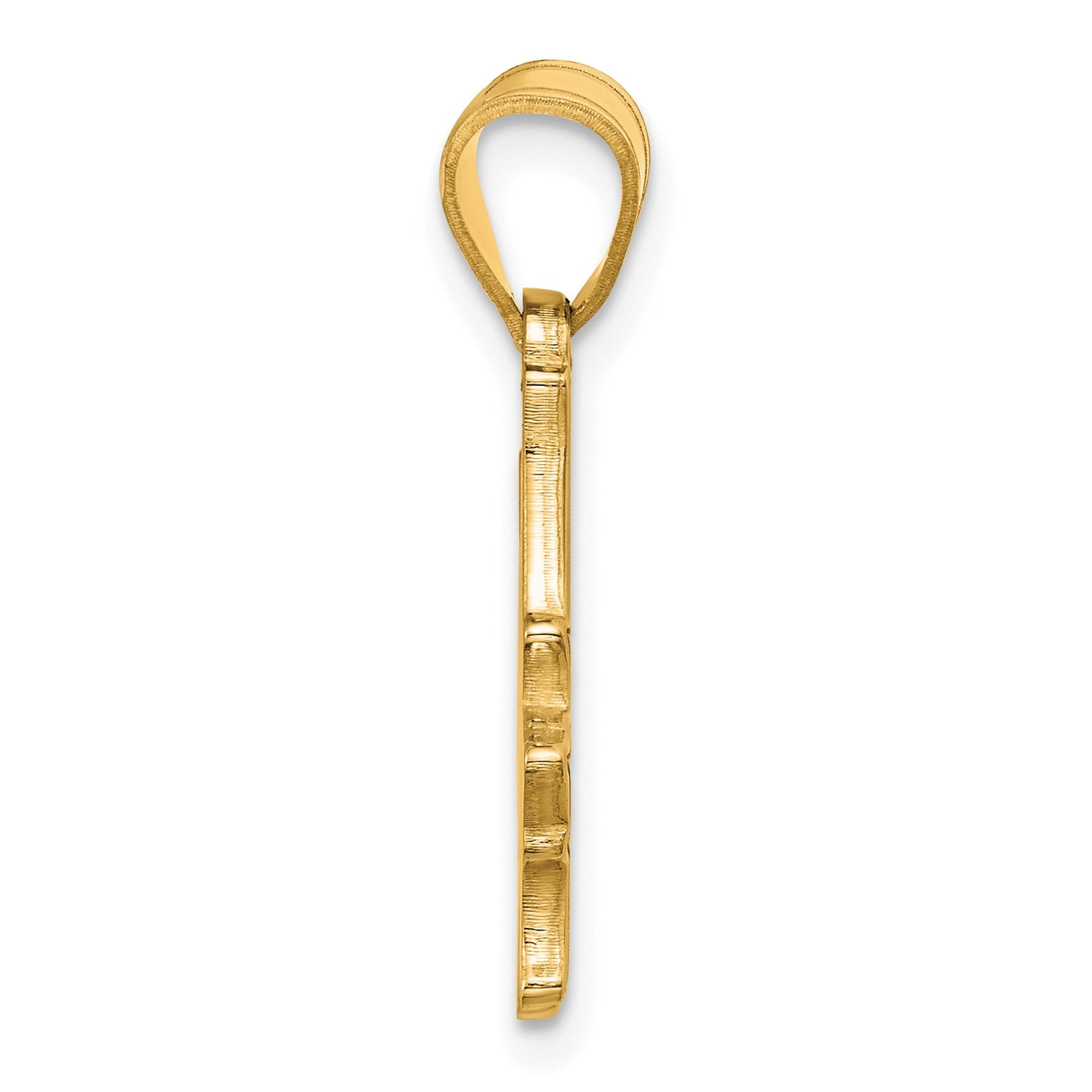 14K Yellow Gold Logoart Indiana State University I S Large Pendant