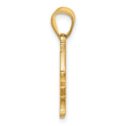 14K Yellow Gold Logoart Indiana State University I S Large Pendant