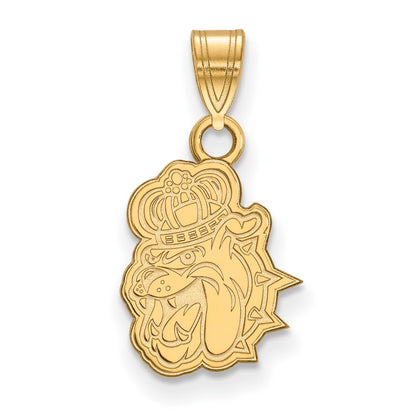 10K Yellow Gold Logoart James Madison University Duke Dog Small Pendant