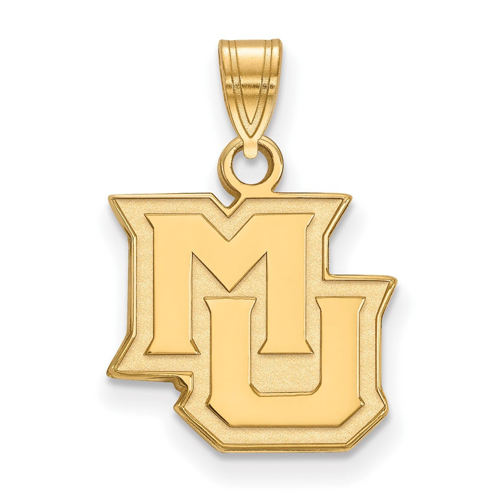 Gold Plated Sterling Silver Logoart Marquette University M U Small Pendant