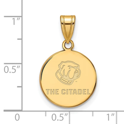 Gold Plated Sterling Silver Gp Logoart The Citadel Medium Pendant