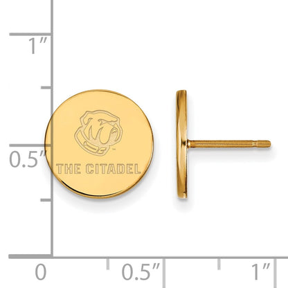 Gold Plated Sterling Silver Gp Logoart The Citadel Xs Post Earrings