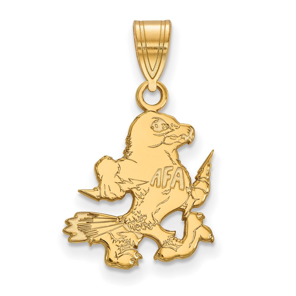 14K Yellow Gold Logoart United States Air Force Academy Falcon Medium Pendant