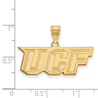 10K Yellow Gold Logoart University Of Central Florida U C F Medium Pendant