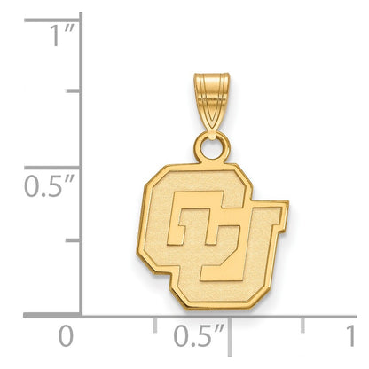 14K Yellow Gold Logoart University Of Colorado C U Small Pendant