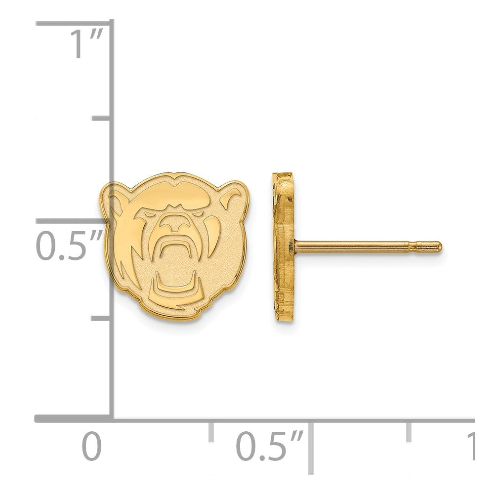 14K Yellow Gold Logoart Baylor University Extra Small Post Earrings