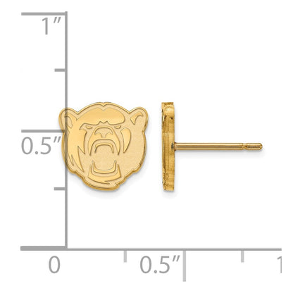 14K Yellow Gold Logoart Baylor University Extra Small Post Earrings