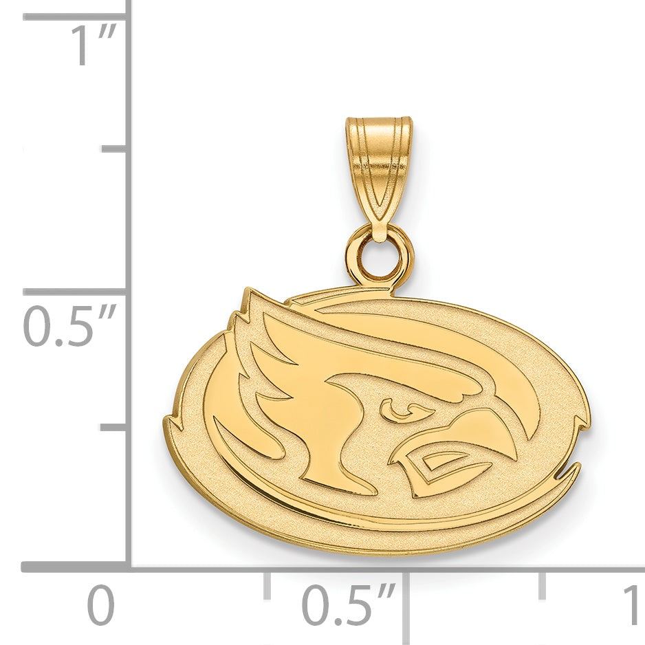 14K Yellow Gold Logoart Iowa State University Cardinal Small Pendant