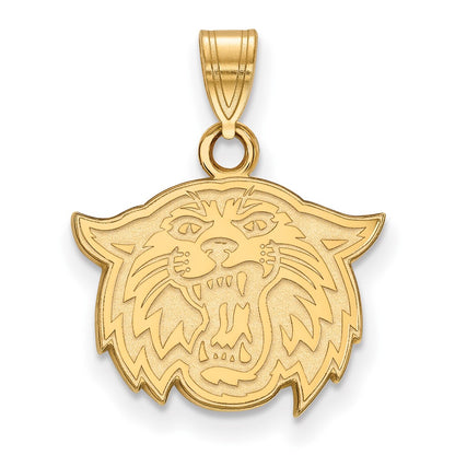 Gold Plated Sterling Silver Logoart Villanova University Wildcat Small Pendant