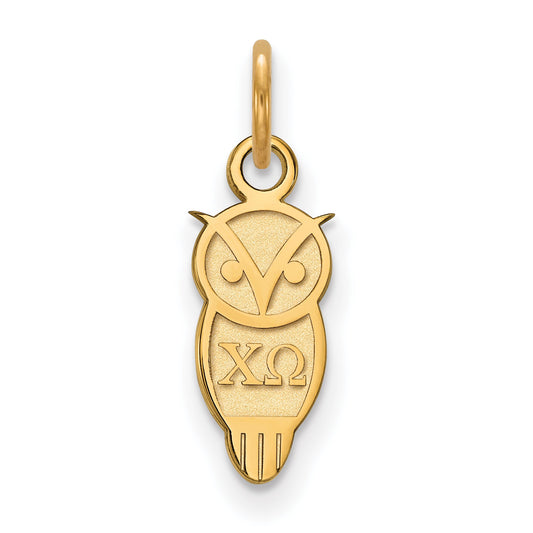 Gold Plated Sterling Silver Logoart Chi Omega Sorority Symbol Extra Small Pendant