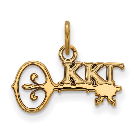 Gold Plated Sterling Silver Logoart Kappa Gamma Sorority Symbol Extra Small Pendant