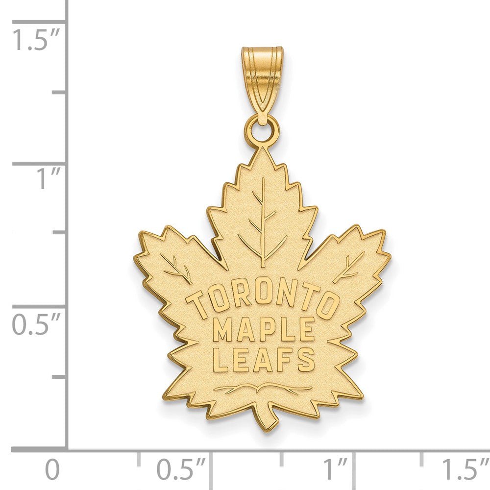 14K Yellow Gold Nhl Logoart Toronto Maple Leafs Extra Large Pendant