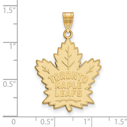 14K Yellow Gold Nhl Logoart Toronto Maple Leafs Extra Large Pendant