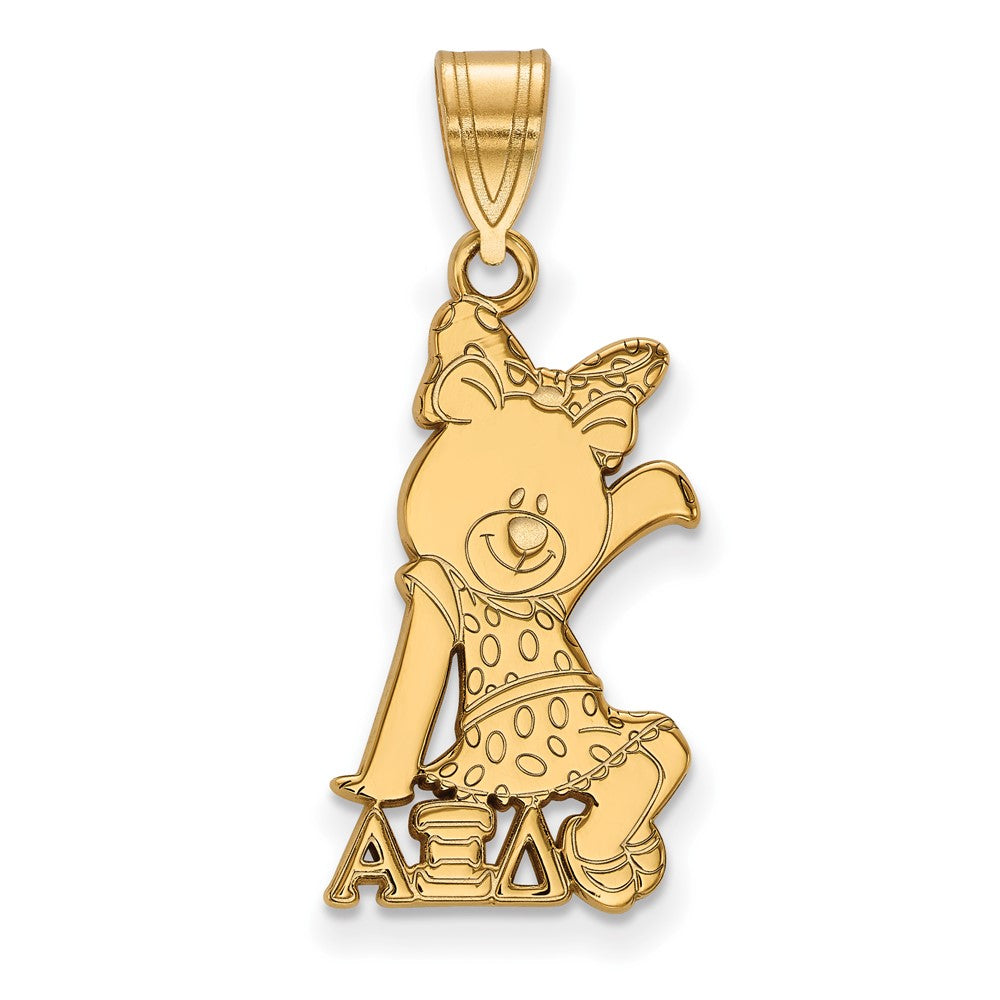 Gold Plated Sterling Silver Logoart Alpha Xi Delta Sorority Symbol Medium Pendant
