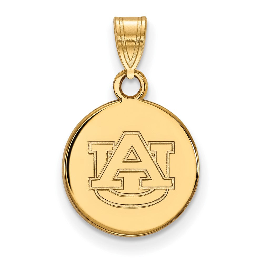 14K Yellow Gold Logoart Auburn University Small Disc Pendant