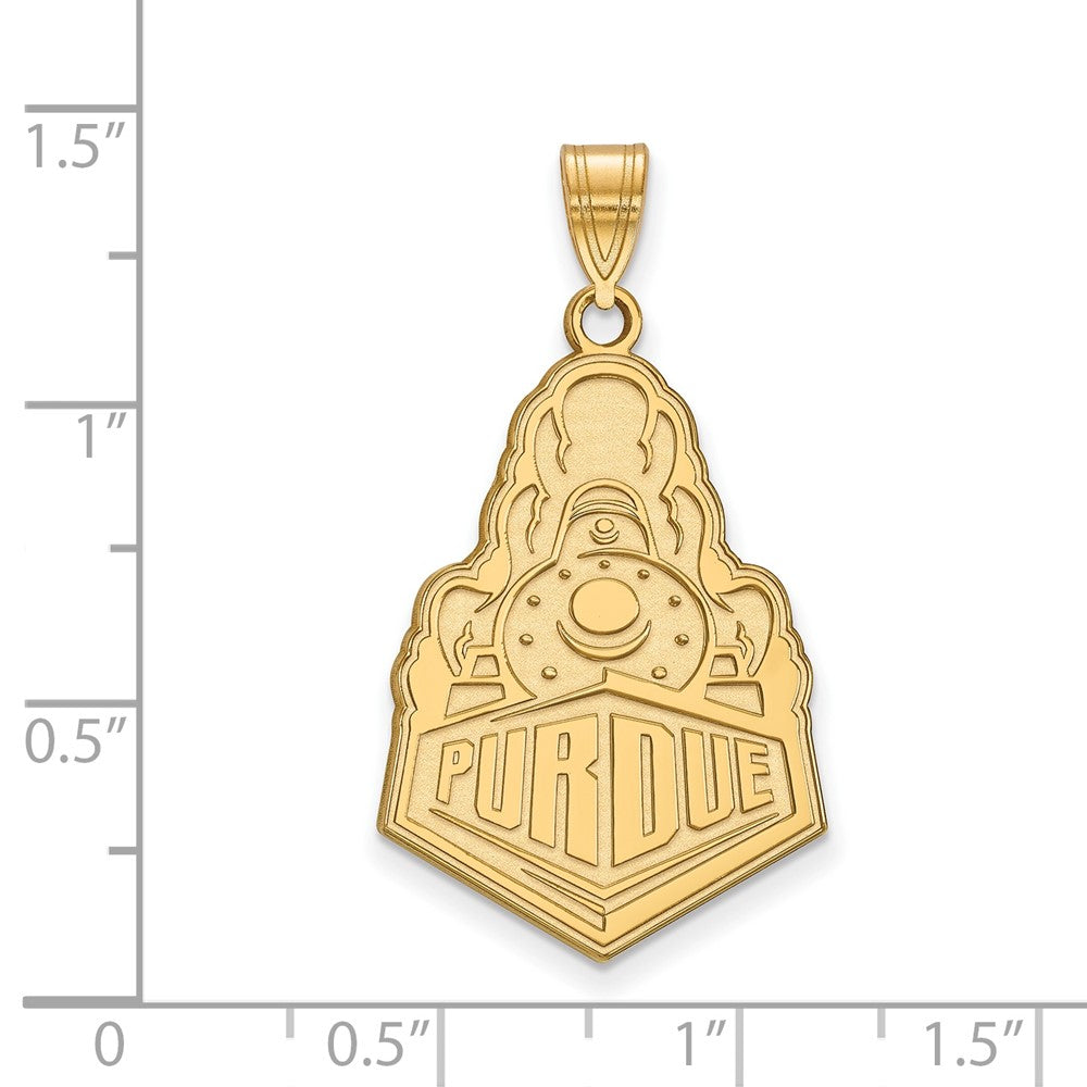 Gold Plated Sterling Silver Logoart Purdue University Boilermakers Train Logo Extra Large Pendant