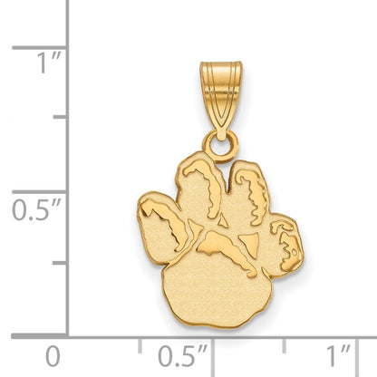 14K Yellow Gold Logoart University Of Pittsburgh Panther Paw Medium Pendant