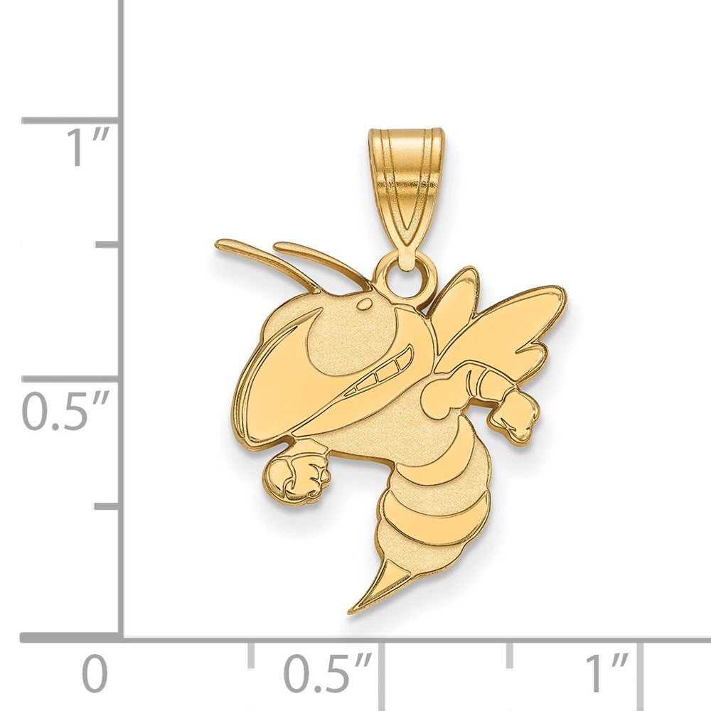 10K Yellow Gold Logoart Georgia Institute Of Technology Jacket Large Pendant