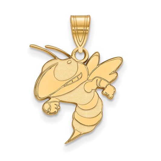 10K Yellow Gold Logoart Georgia Institute Of Technology Jacket Large Pendant