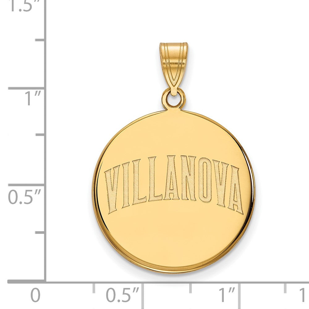 14K Yellow Gold Logoart Villanova University Large Disc Pendant