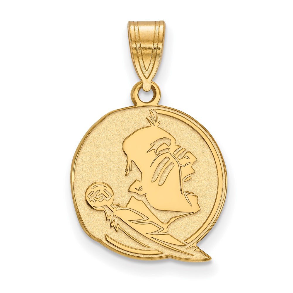 10K Yellow Gold Logoart Florida State University Seminole Medium Pendant