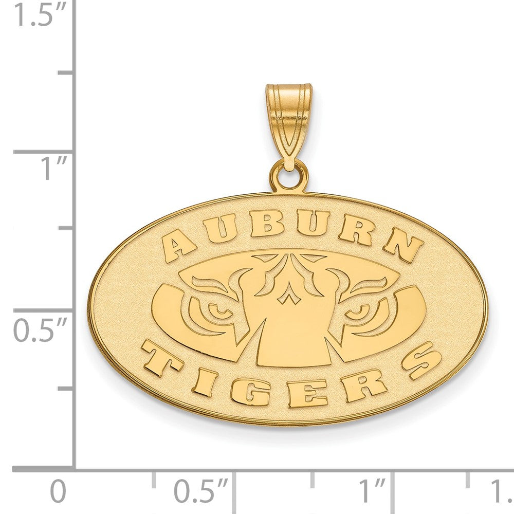 14K Yellow Gold Logoart Auburn Tigers Large Pendant