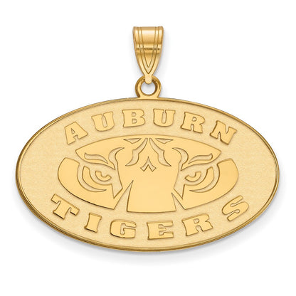 14K Yellow Gold Logoart Auburn Tigers Large Pendant