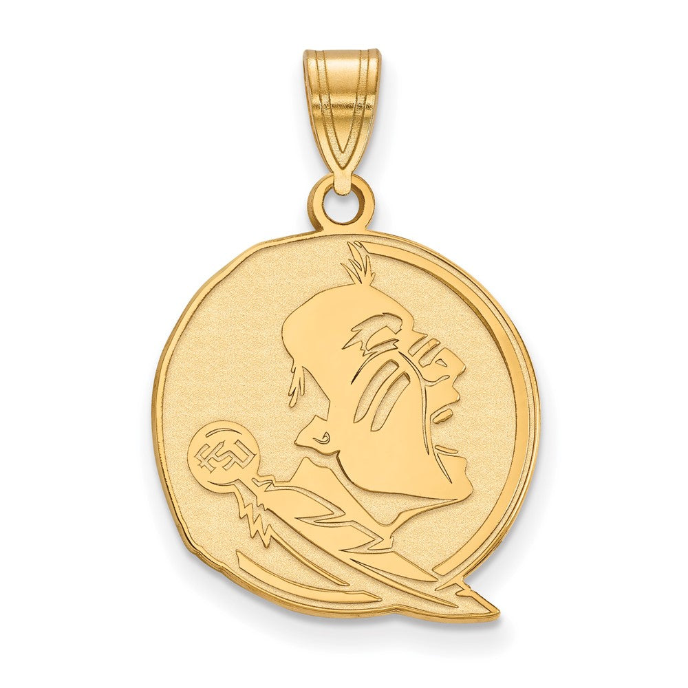 14K Yellow Gold Logoart Florida State University Seminole Large Pendant
