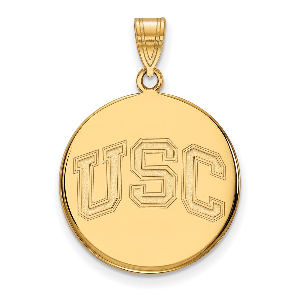 10K Yellow Gold University Of Southern California U S C Large Disc Pendant