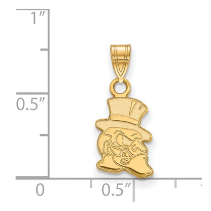14K Yellow Gold Logoart Wake Forest University Demon Deacon Small Pendant