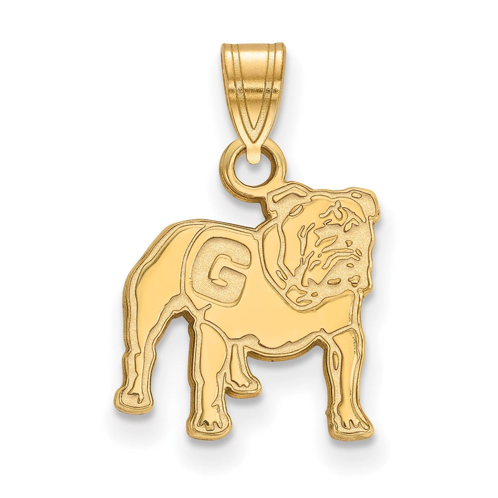 14K Yellow Gold Logoart University Of Georgia Bulldog Small Pendant