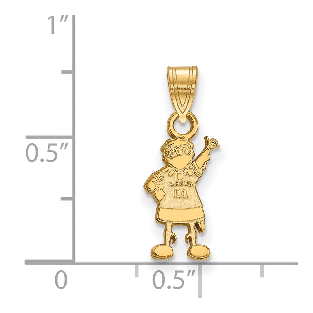 14K Yellow Gold Logoart University Of South Carolina Mascot Small Pendant