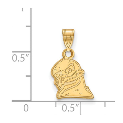 14K Yellow Gold Logoart Virginia Tech Hokiebird Small Pendant