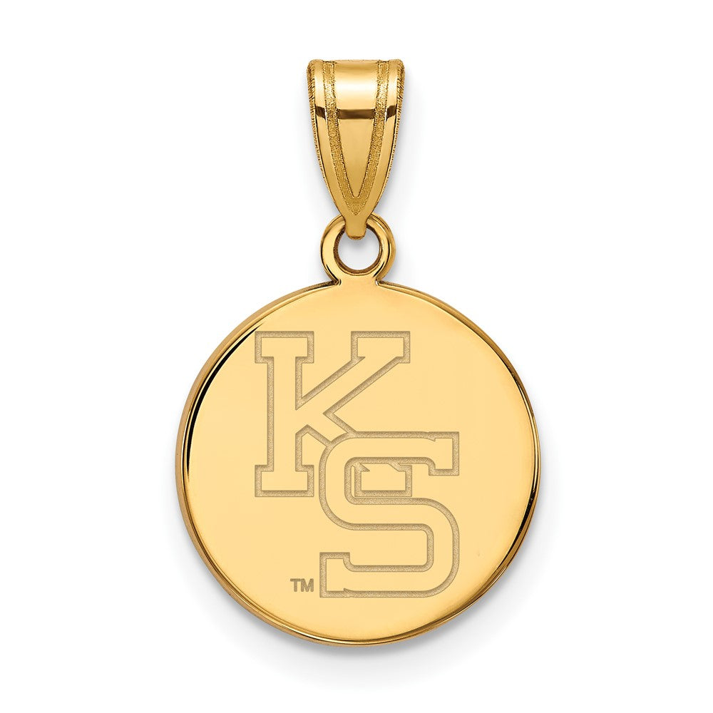 14K Yellow Gold Logoart Kansas State University K S Medium Pendant