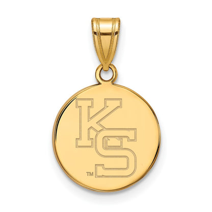 14K Yellow Gold Logoart Kansas State University K S Medium Pendant