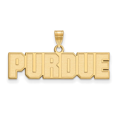 14K Yellow Gold Logoart Purdue University Block Type Small Pendant