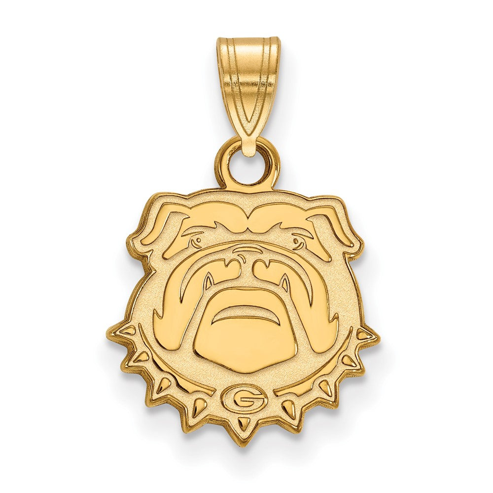 14K Yellow Gold Logoart University Of Georgia Bulldog Small Pendant