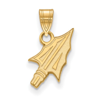 Gold Plated Sterling Silver Logoart Florida State University Arrow Small Pendant