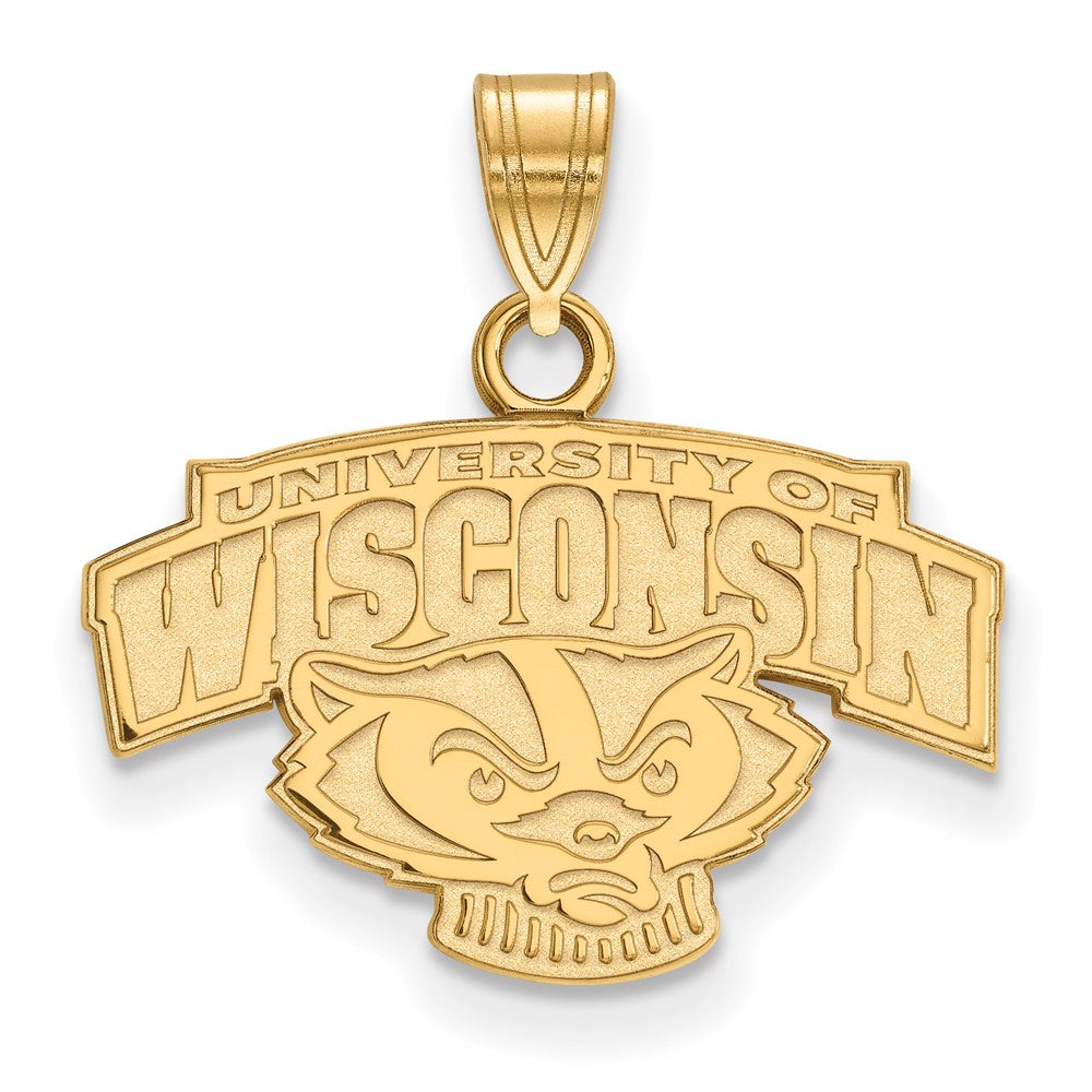 10K Yellow Gold Logoart University Of Wisconsin Small Pendant