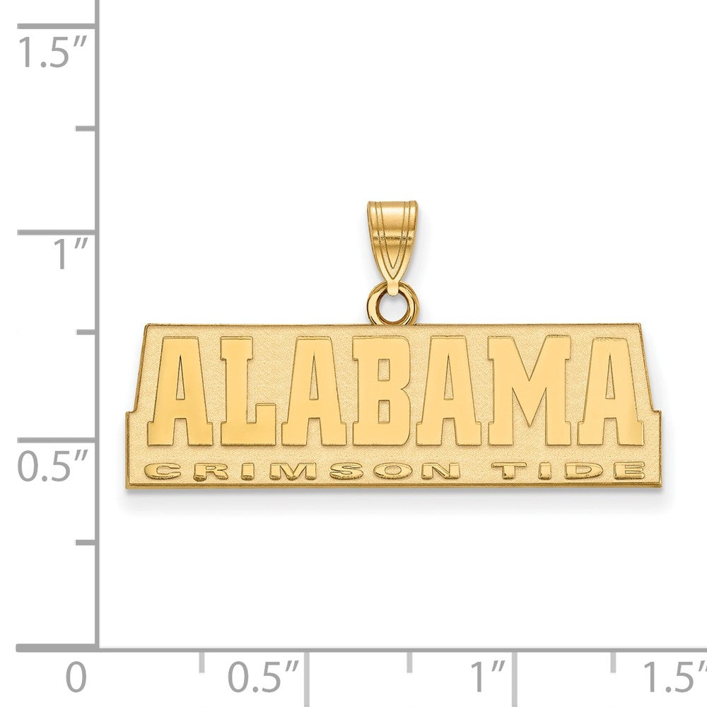 14K Yellow Gold Logoart University Of Alabama Crimson Tide Medium Pendant