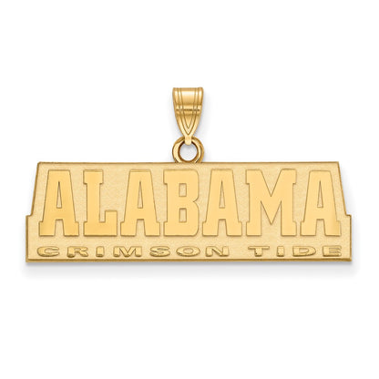14K Yellow Gold Logoart University Of Alabama Crimson Tide Medium Pendant