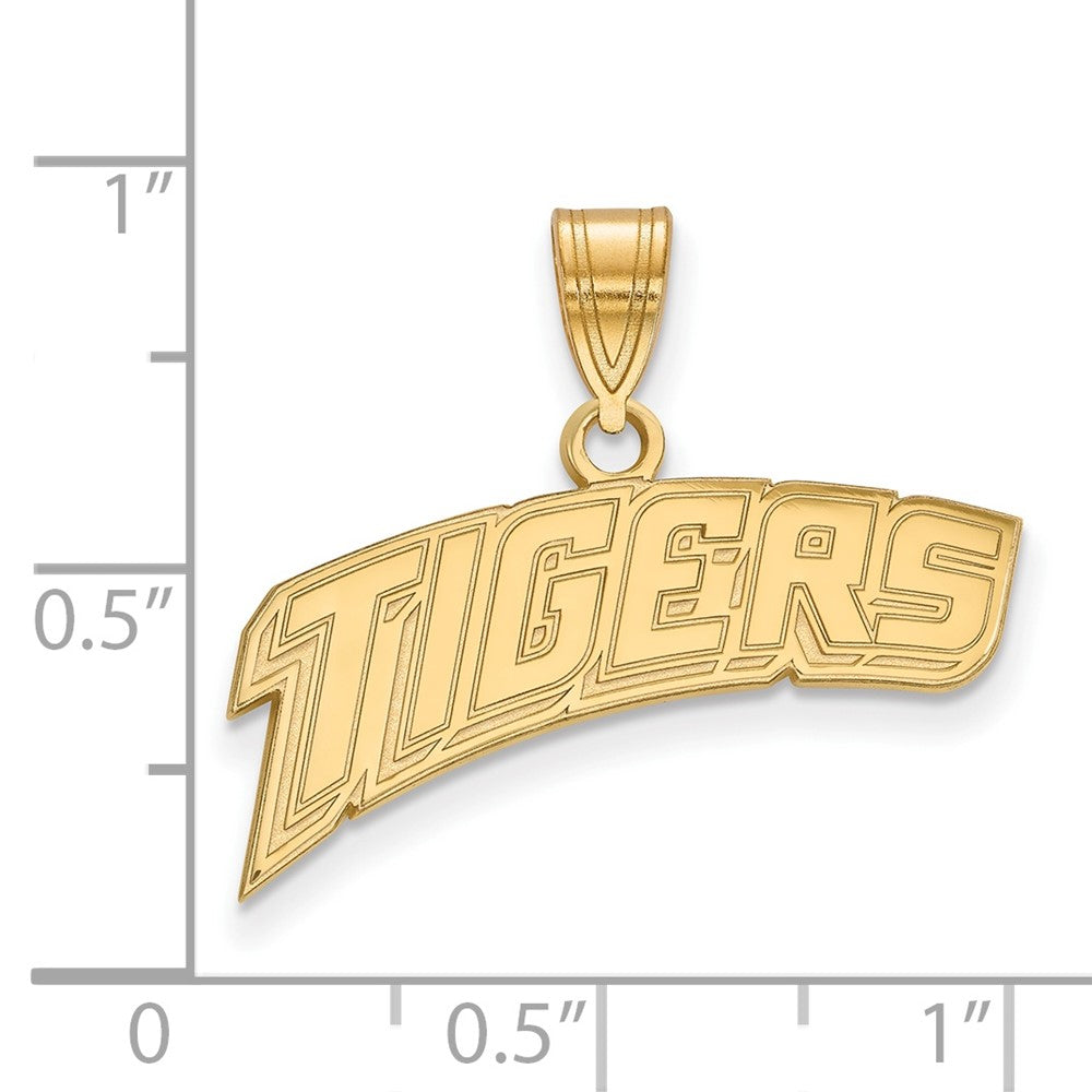 14K Yellow Gold Logoart Louisiana State University Tigers Medium Pendant