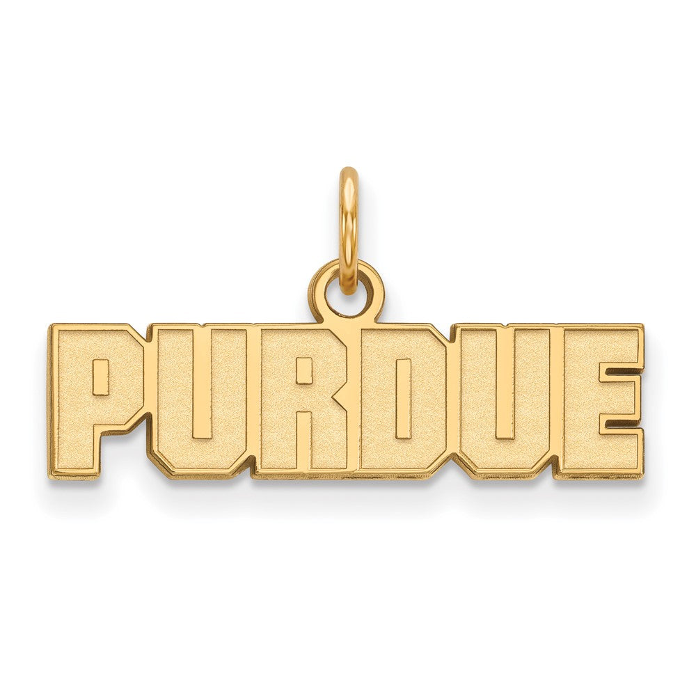 10K Yellow Gold Logoart Purdue University Block Type Extra Small Pendant