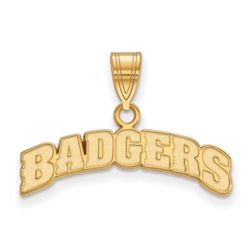 14K Yellow Gold Logoart University Of Wisconsin Badgers Medium Pendant