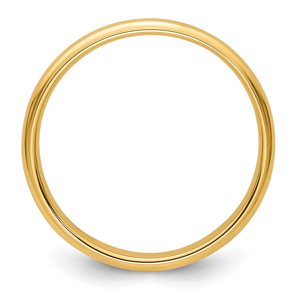18k Yellow Gold 3mm Half Round with Edge Wedding Band Ring