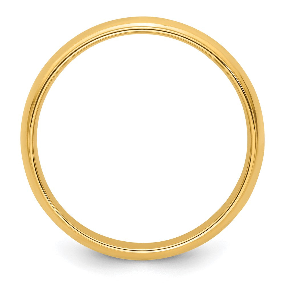 18k Yellow Gold 5mm Half Round with Edge Wedding Band Ring