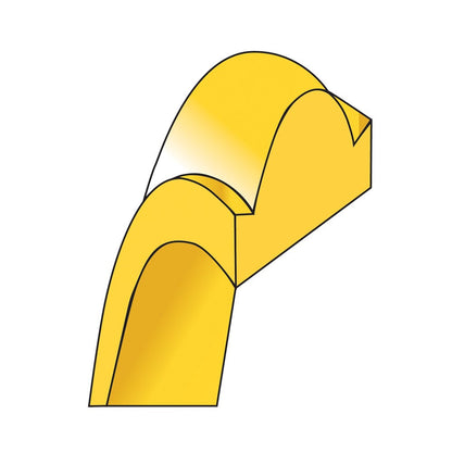 14k Yellow Gold 4mm Half Round with Edge Wedding Band Ring