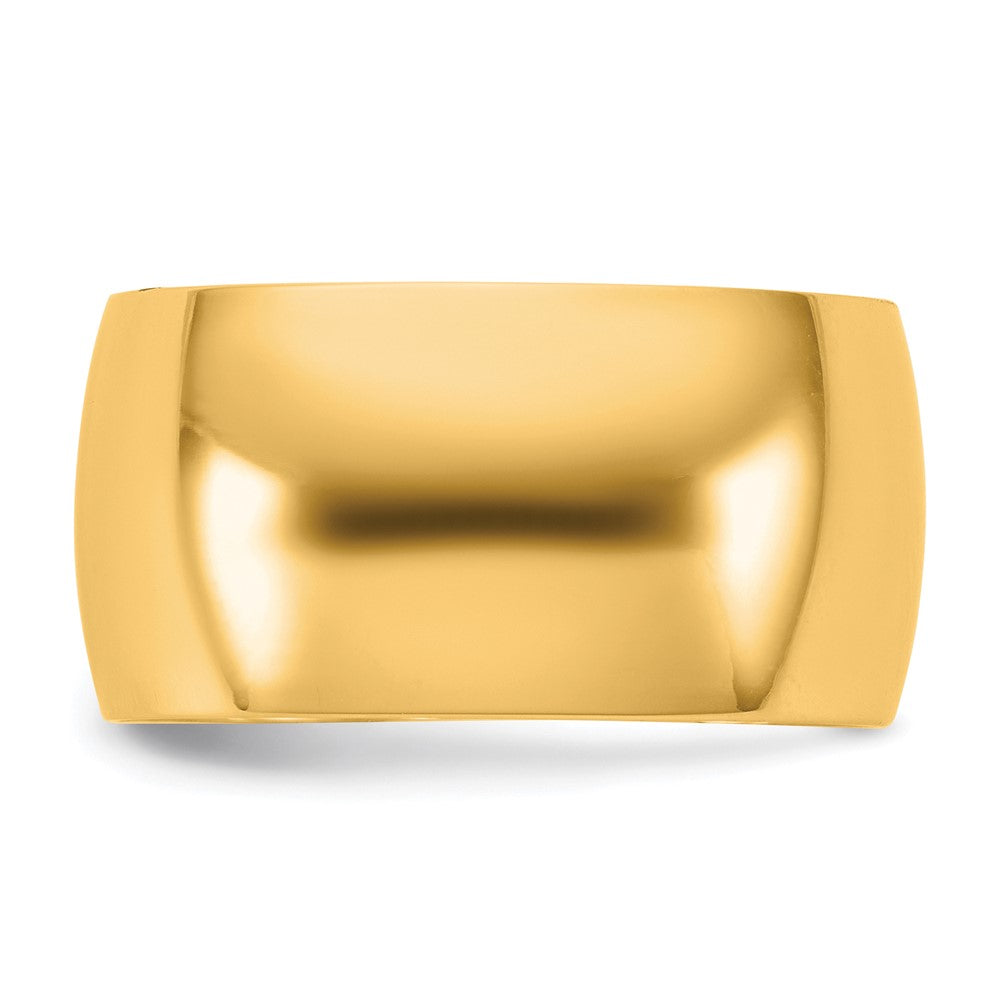 10K Yellow Gold 10Ky 10mm Lightweight Half Round Band Size 11