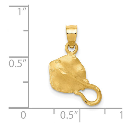 14K Yellow Gold Stingray Pendant